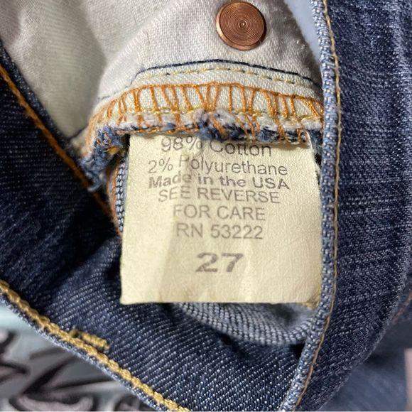 Sz 27 David Kahn Heidi Cropped Medium Wash Blue Jeans - Picture 10 of 12